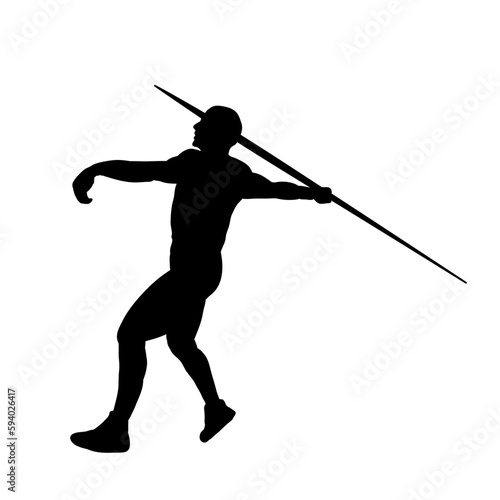  javelin thrower silhouette, thrower
