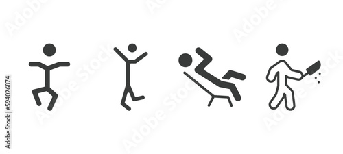 set of feeling and reaction filled icons. feeling and reaction glyph icons included stupid human, happy human, comfortable human, awful vector.
