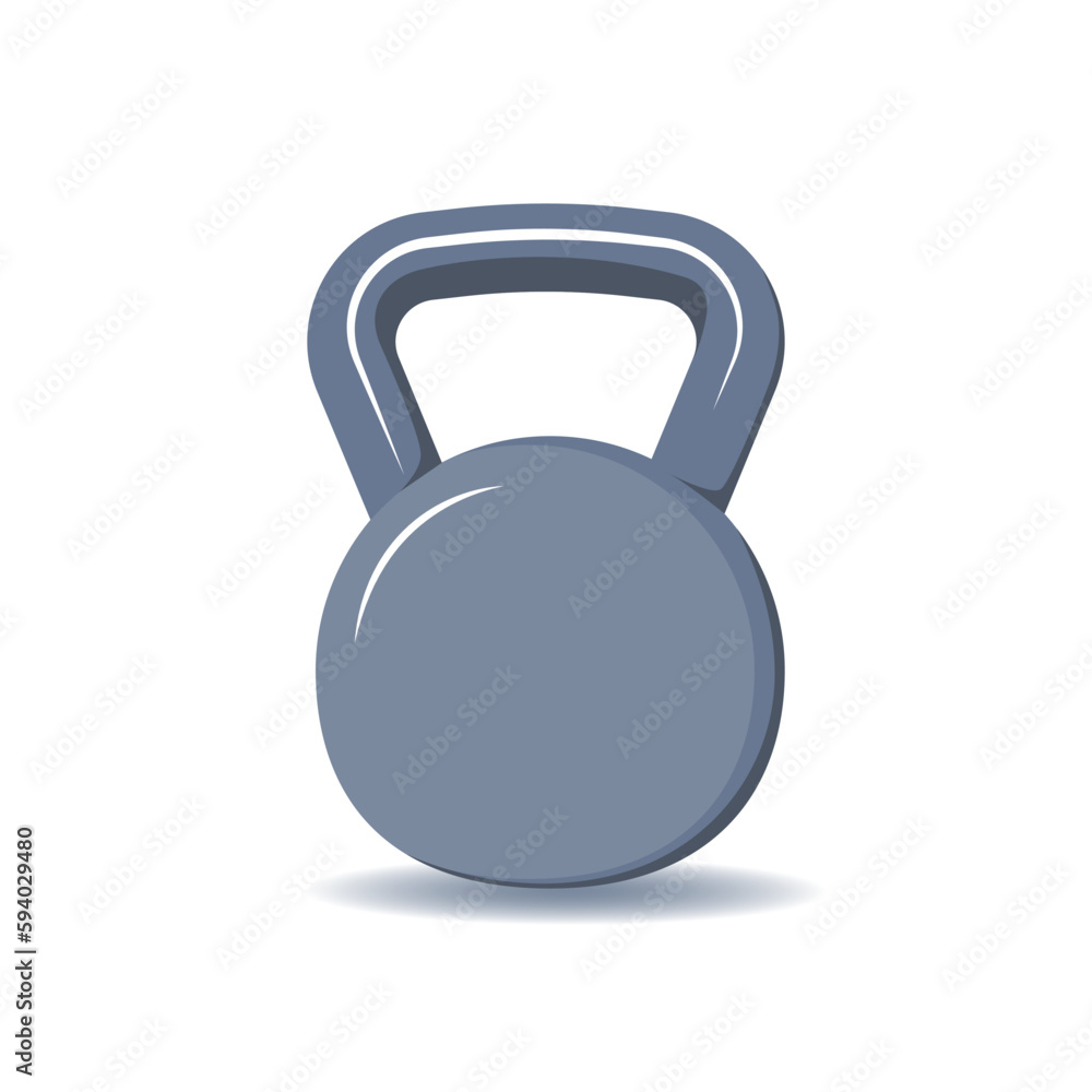 The kettlebell is heavy. Flat style. The kettlebell is heavy. Flat style.
