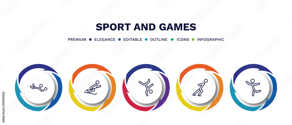 set of sport and games thin line icons. sport and games outline icons with infographic template. linear icons such as volleyball motion, slalom, breakdance, skating, dancer motion vector. set of sport and games thin line icons. sport and games outline icons with infographic template. linear icons such as volleyball motion, slalom, breakdance, skating, dancer motion vector.