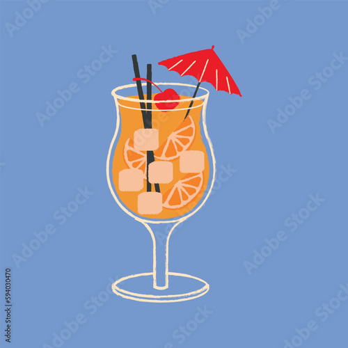Summer Cocktail illustration.