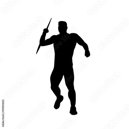 javelin thrower silhouette, thrower