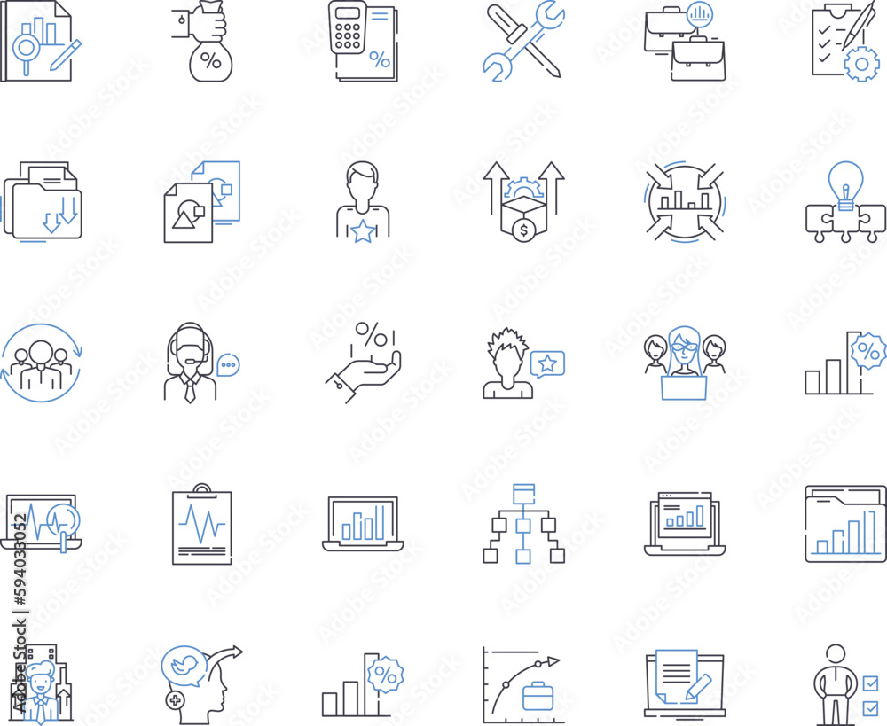 Business ethos line icons collection. Integrity, Accountability, Transparency, Trusrthiness, Ethics, Hsty, Fairness vector and linear illustration. Responsibility,Respect,Citizenship outline signs set Business ethos line icons collection. Integrity, Accountability, Transparency, Trusrthiness, Ethics, Hsty, Fairness vector and linear illustration. Responsibility,Respect,Citizenship outline signs set