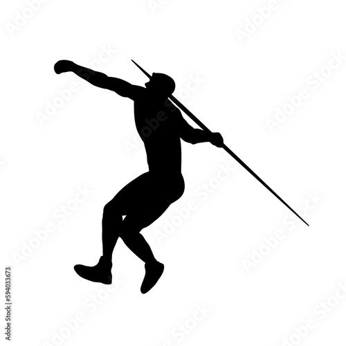 javelin thrower silhouette, thrower