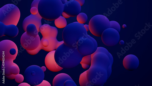 Metaverse 3d render morphing animation pink purple abstract metaball metasphere bubbles art sphere blue background backdrop vr space moving meta balls shapes motion design fluid liquid of presentation photo