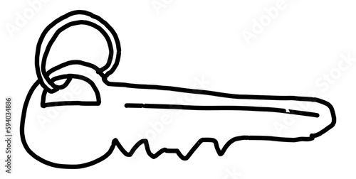 Ein Schlüssel mit Schlüsselbund