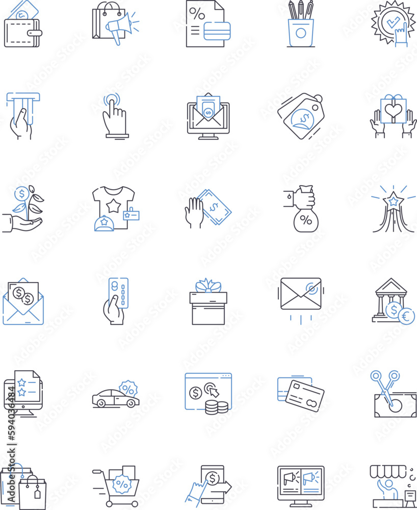 Department store line icons collection. Shopping, Clothing, Cosmetics, Home, Furniture, Accessories, Jewelry vector and linear illustration. Appliances,Electronics,Fashion outline signs set