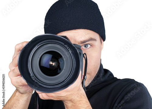 Obraz na plátně Closeup of a Thief Taking Photos