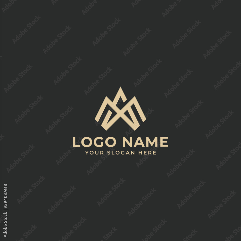 Letter AM or MA simple logo design vector Letter AM or MA simple logo design vector