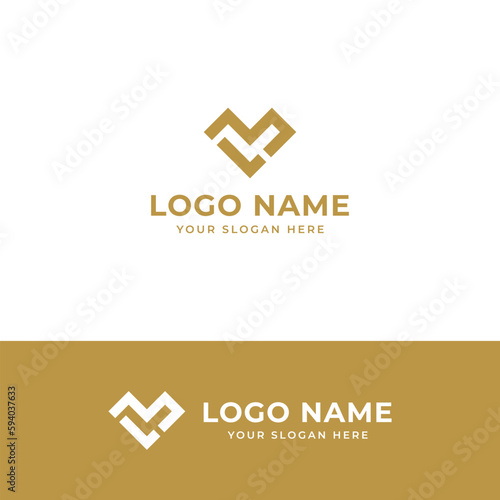 Letter LM simple logo design vector