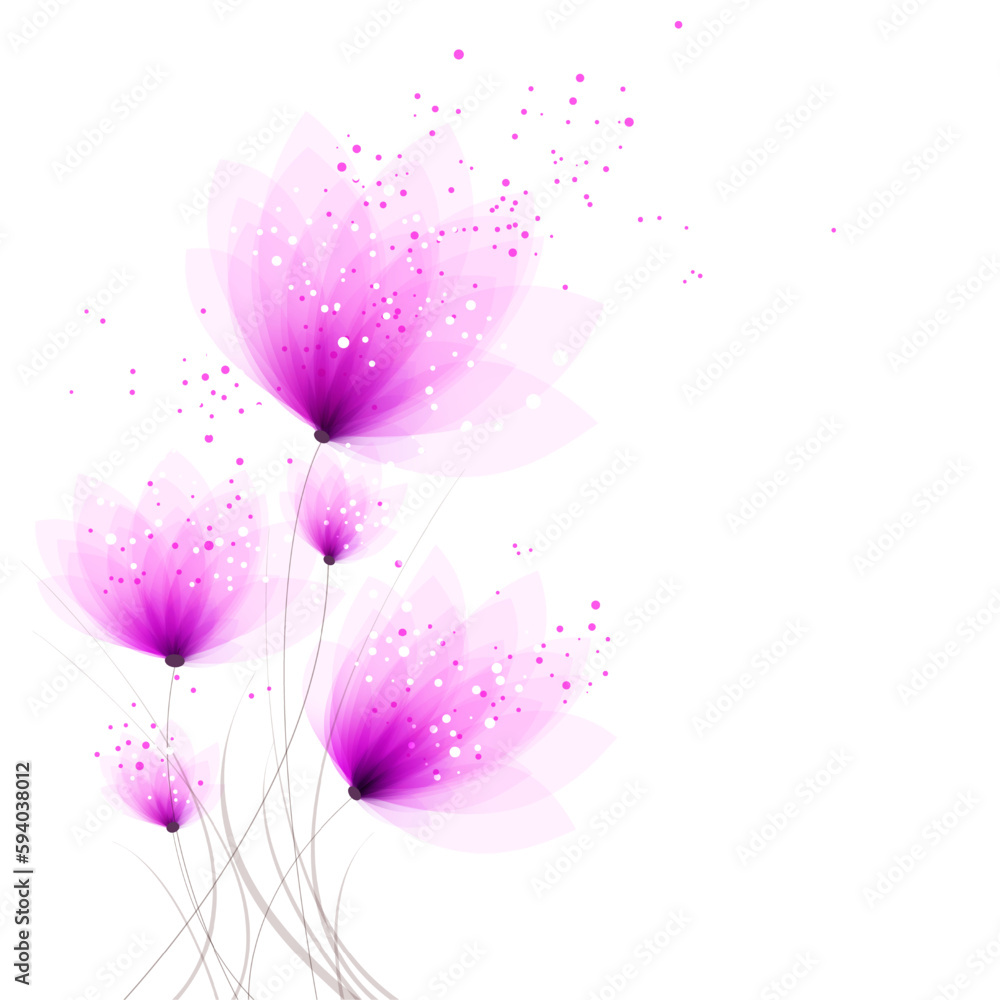 Naklejka premium background with delicate pink flowers