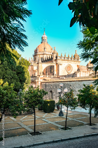 The Cathedral of San Salvador in Jerez de la Frontera, Andalusia, Spain photo