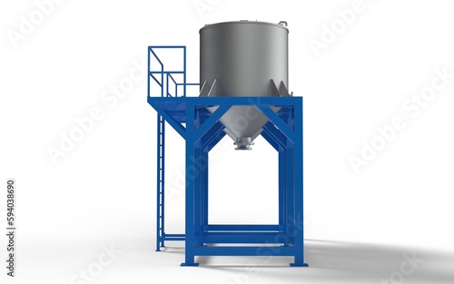 Wallpaper Mural Realistic food industry oil storage tank saving liquid product steel piping industrial equipment chemical technology isolated on white left camera 3d rendering image Torontodigital.ca