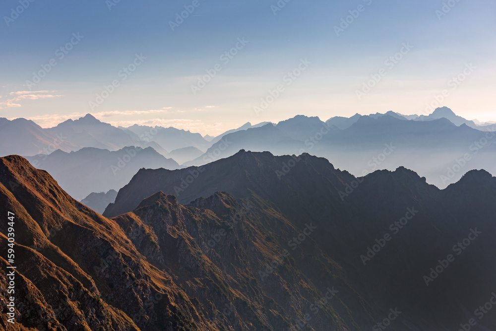 Allgäu - Berge - Panorama - Nebelhorn - Alpen - Fernsicht