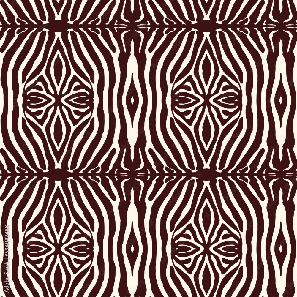 Obraz premium Trendy Zebra Skin Fur Vector Repeating Seamless Pattern Illustration for Textile Fashion Wallpaper Cover