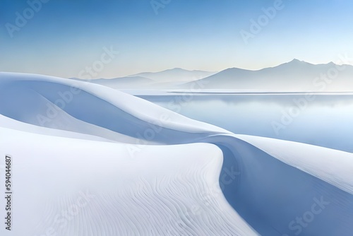 Helle Eislandschaft mit Schnee © ArtVibeHive