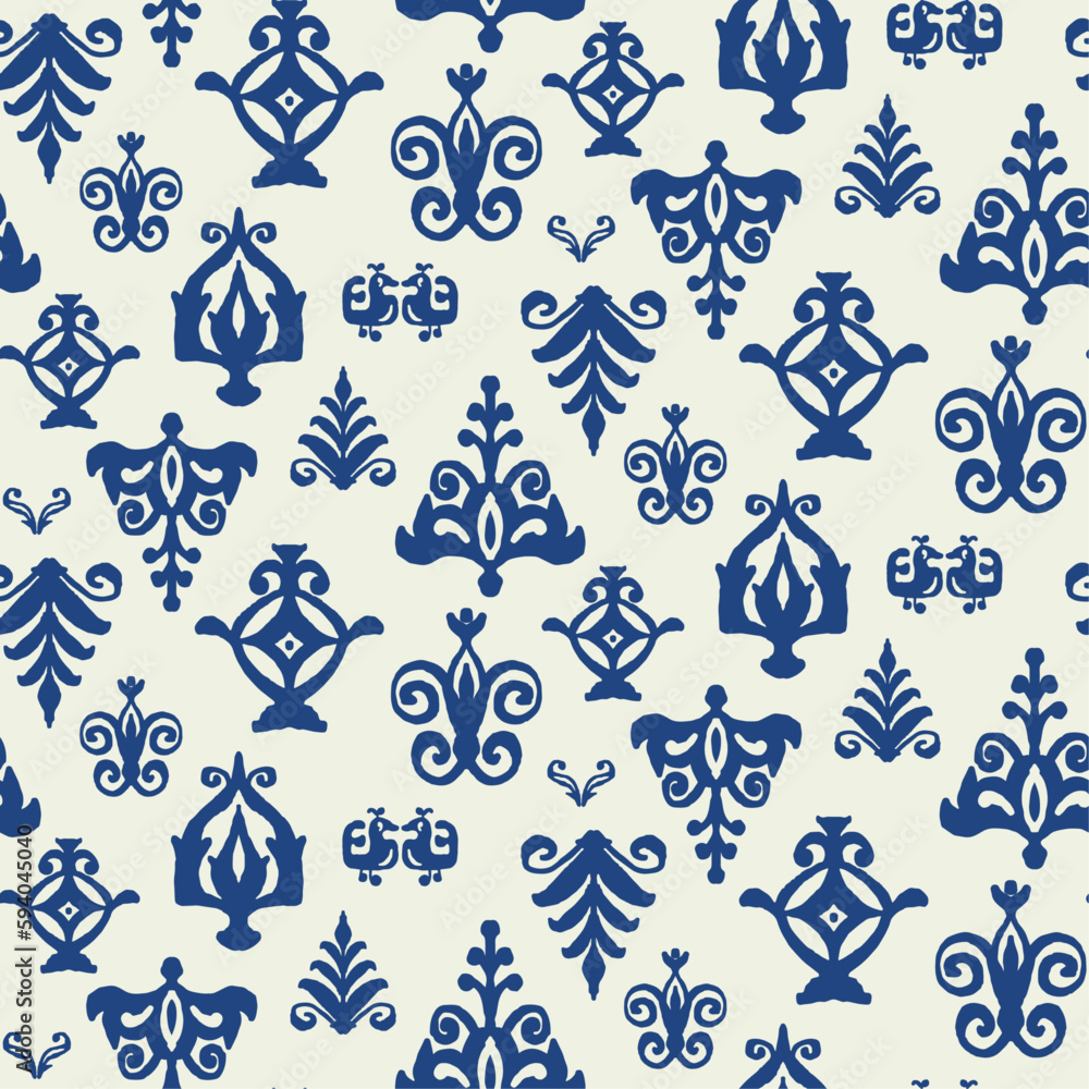 Ethnic Seamless Pattern Design Boho Tribal Motive Ornaments African Indian Folk Embroidery Vector for Fabric Textile Ethnic Seamless Pattern Design Boho Tribal Motive Ornaments African Indian Folk Embroidery Vector for Fabric Textile
