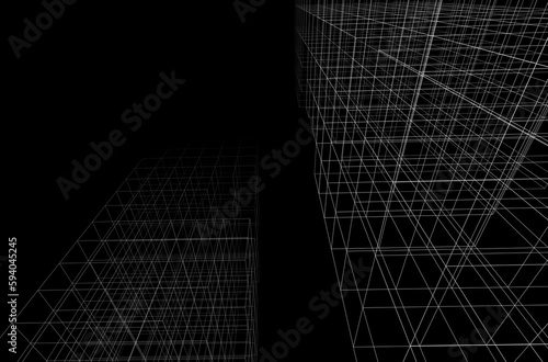 abstract geometric background 3d rendering
