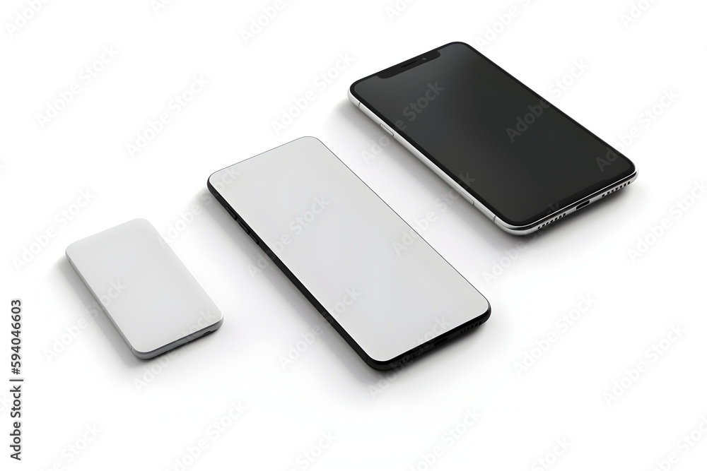 Laptop white screen mockup, generative ai Laptop white screen mockup, generative ai