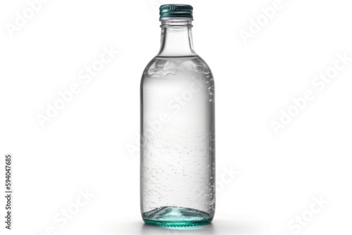 Fresh watter bottle. Water drops in bottle. 