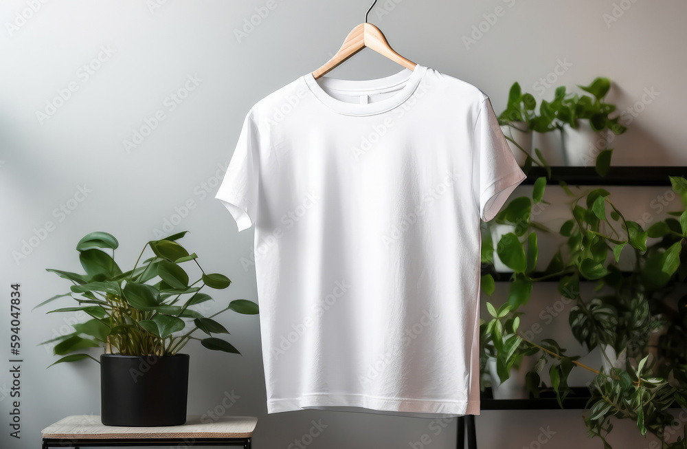 A blank t-shirt mockup template. Generative ai A blank t-shirt mockup template. Generative ai