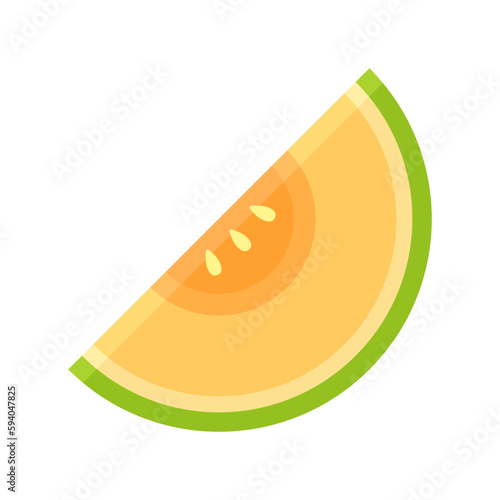 Melon logo vector. melon on white background. Half melon.