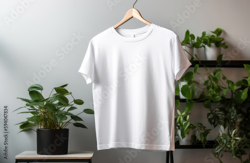 A blank t-shirt mockup template. Generative ai