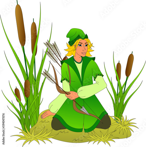 Ivan Tsarevich in the swamp, the character of the fairy tale princess frog