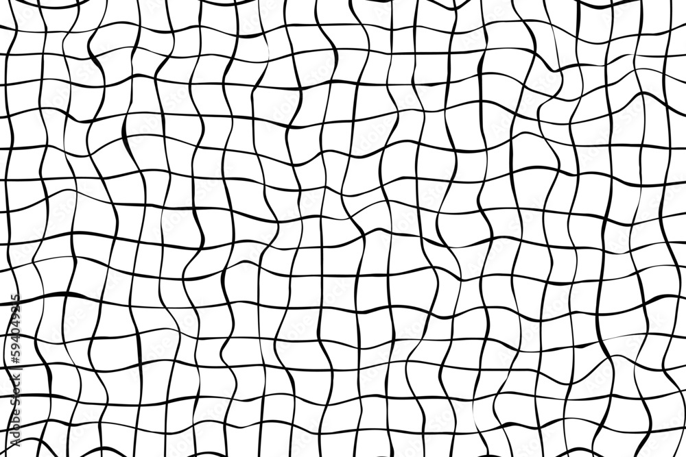 Fototapeta premium Vector abstract checkered background. Simple backdrop with optical illusion, op art.