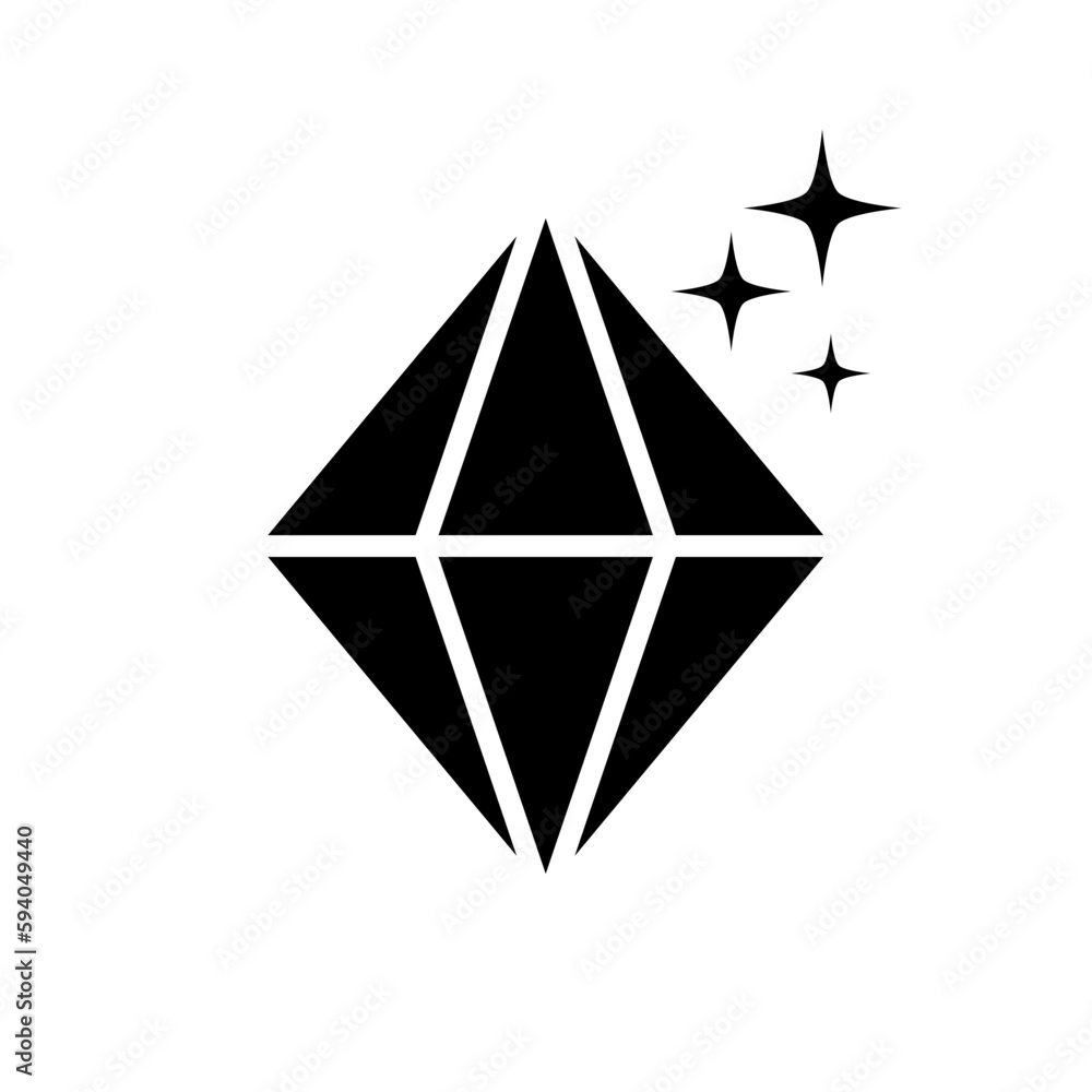 diamond icon in trendy flat design diamond icon in trendy flat design