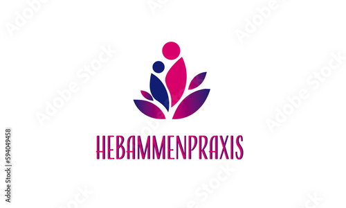 Hebammen Logo, Hebammenpraxis Logo, Mutter und Kind Logo	
