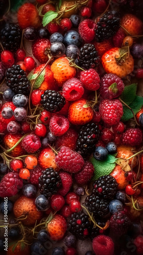 blackberries and raspberries