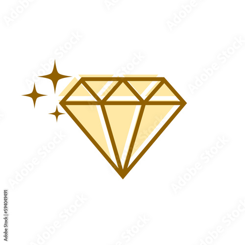 diamond icon in trendy flat design