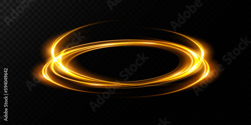 Portal and frame, abstract light lines of movement and speed. light ellipse. Glitter Galaxy. Glowing podium. Space tunnel. Light everyday glowing effect. semicircular wave, light vortex wake.
