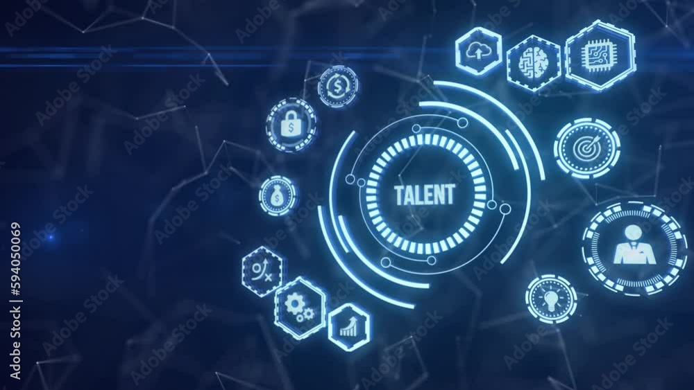 Internet, business, Technology and network concept.Open your talent and potential. Talented human resources - company success. Virtual button. Internet, business, Technology and network concept.Open your talent and potential. Talented human resources - company success. Virtual button.