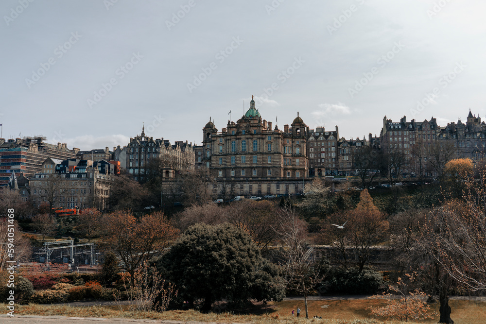 view of the city of edinburgh,scotland