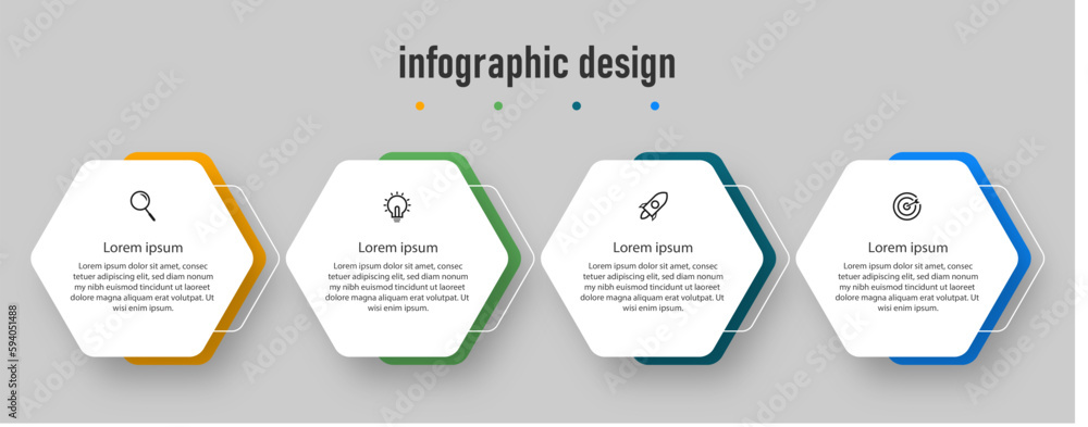 Infographic design template. Timeline concept with 5 steps Stock Vector ...
