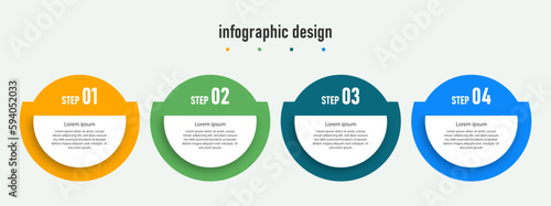 infographics template. timeline with 4 steps, options. can be used for workflow diagram, info chart, web design 