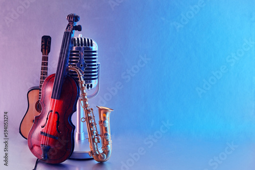 Sticker International Jazz Day or World Music day background