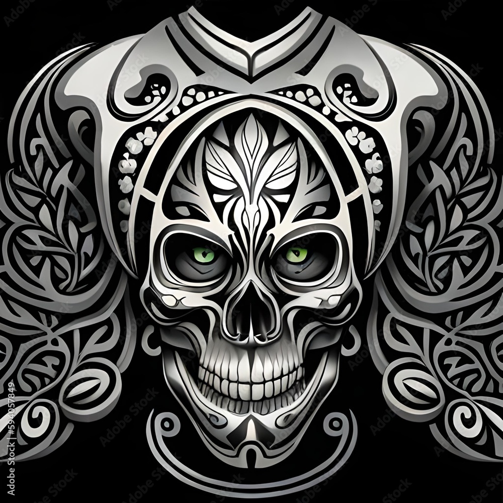 Einzigartige Design Schädelkunst, Gold, Skull, Tattoo, Farbig, Gold, Silber. Symbol für den Tod und die Vergänglichkeit des Lebens. Einzigartige Design Schädelkunst, Gold, Skull, Tattoo, Farbig, Gold, Silber. Symbol für den Tod und die Vergänglichkeit des Lebens.