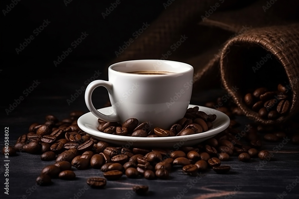 xícara de café com feijão
xícara de café com feijão