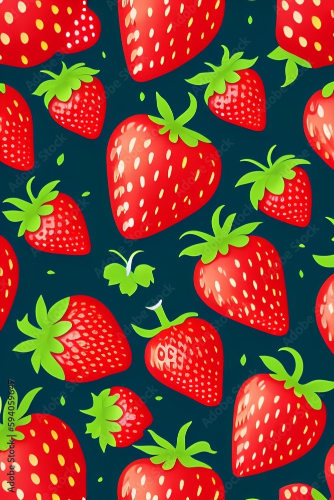 A Beautiful Image of Juicy Strawberries Generate AI A Beautiful Image of Juicy Strawberries Generate AI