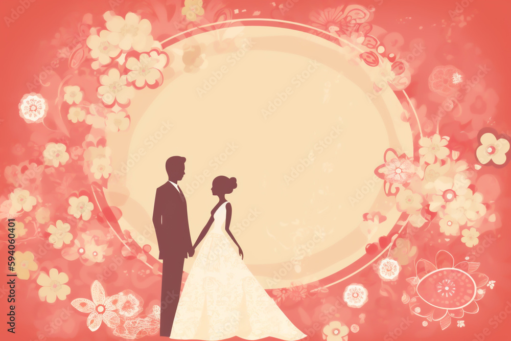 just married background illustration, generative ai just married background illustration, generative ai