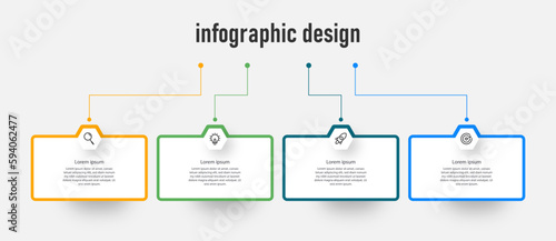infographic design presentation business infographic template with 4 options