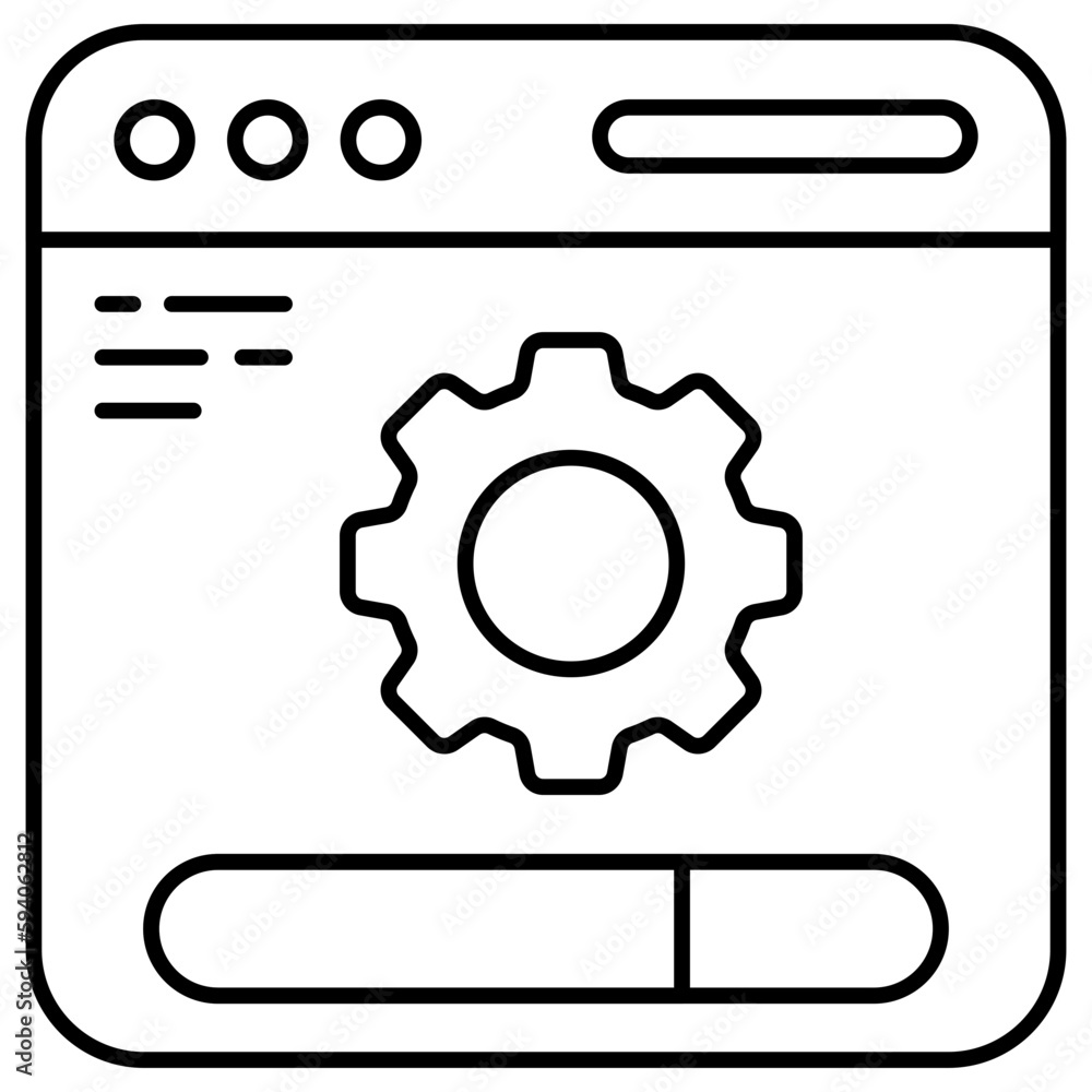 A unique design icon of web setting A unique design icon of web setting