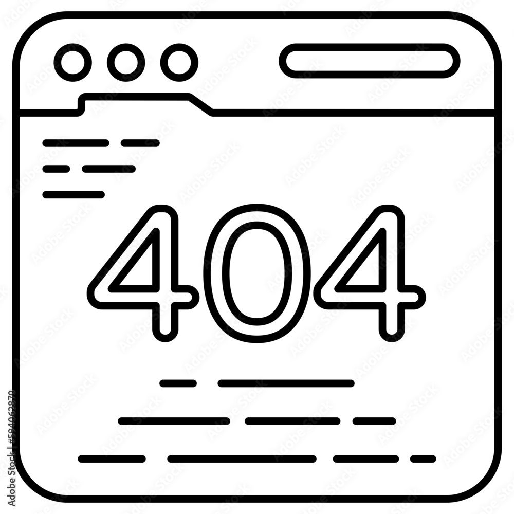 A creative design vector of error 404 A creative design vector of error 404