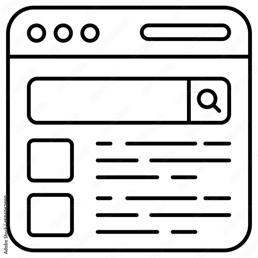 Flat design icon of search box vector Flat design icon of search box vector