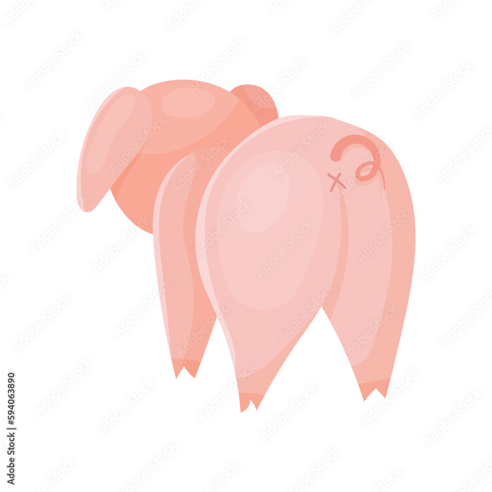 Pig. Pink Piglet. Livestock, animal, Farming. Farm. Vector illustration isolated on white background. Pig. Pink Piglet. Livestock, animal, Farming. Farm. Vector illustration isolated on white background.