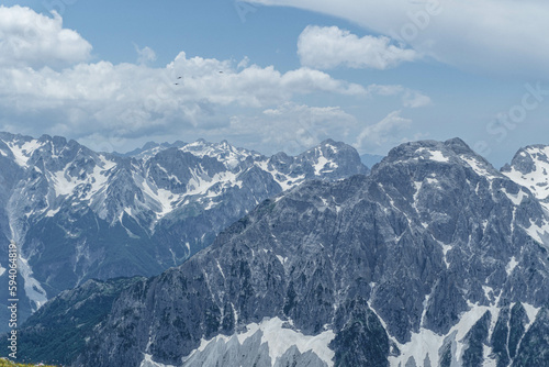 Albanian Alps view. Accursed Mountains landscape viewed from Valbona 