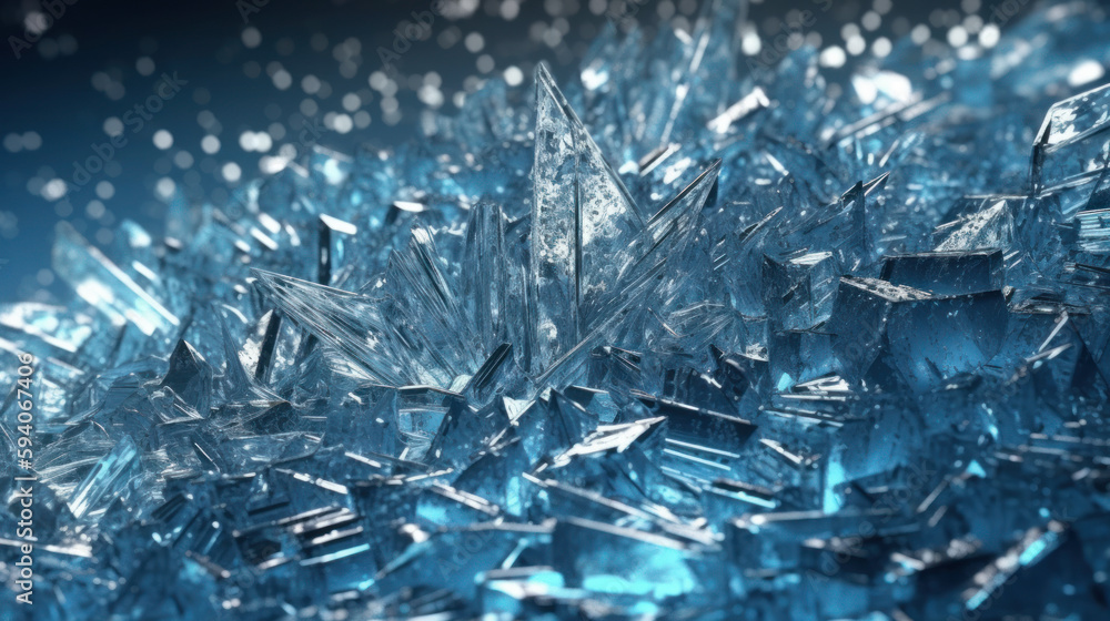 The structure of crystalline particles frozen and broken into fragments. Precious minerals of different types and textures. Created with AI. The structure of crystalline particles frozen and broken into fragments. Precious minerals of different types and textures. Created with AI.